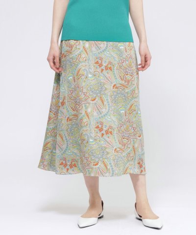 【ウォッシャブル】サラサペイズリー　スカート