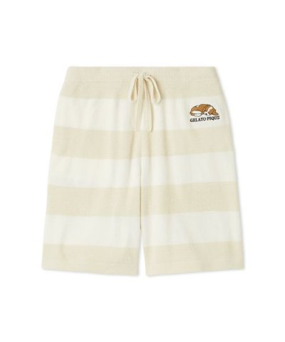 【HOMME】エアリーモコドッグアップリケハーフパンツ