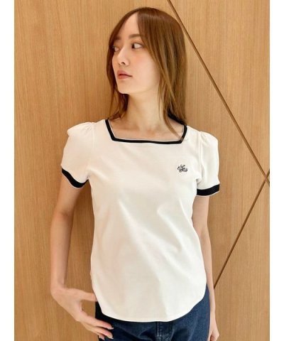 カリグラフィ刺繍Tシャツ