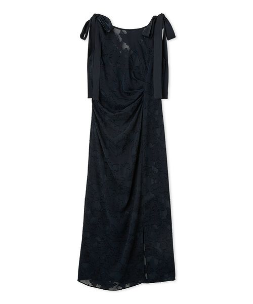 FRAY I.D 2wayショルダーリボンシアージャガードドレス 2wayショルダーリボンシアージャガードドレス(508201064)｜阪急