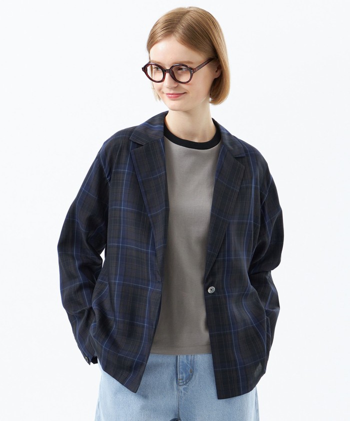 OS6650■マッキントッシュフィロソフィ■ショート丈ブルゾン ブルー系｜ブルゾン｜MACKINTOSH PHILOSOPHY(マッキントッシュ