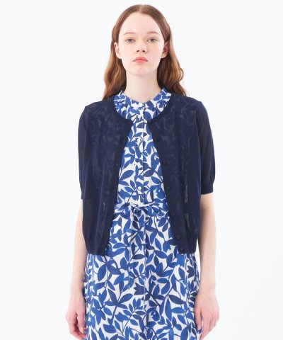 【Heavenly Sheer Knit】 ハーフスリーブカーディガン