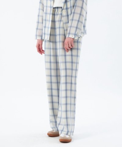 チェックイージーパンツ