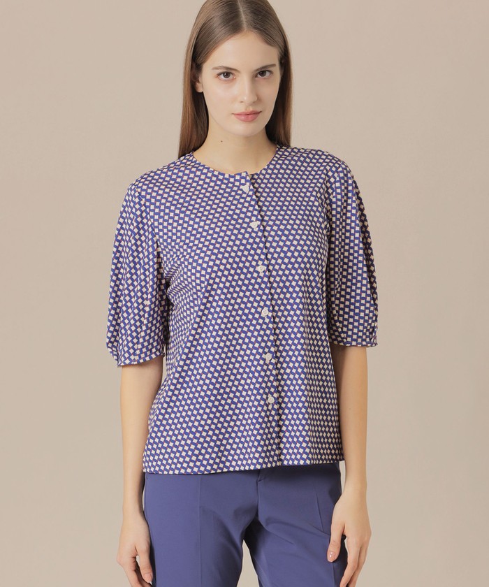 マッキントッシュ ロンドン MACKINTOSH LONDON シャツ ブラウス バンドカラー 長袖 38 ライトブルー G5M01-508-22 /NQ レディース MACKINTOSH LONDON / マッキントッシュ ロンドン （レディース