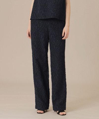 フラワーカットジャカードパンツ