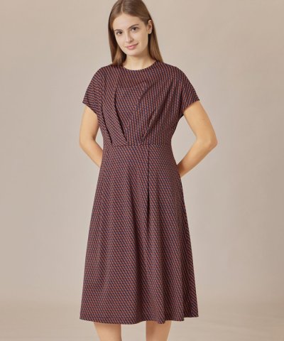 チルトスクエアプリントワンピース