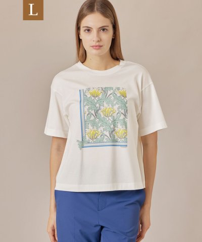 【L】ブリティッシュチューリッププリントＴシャツ