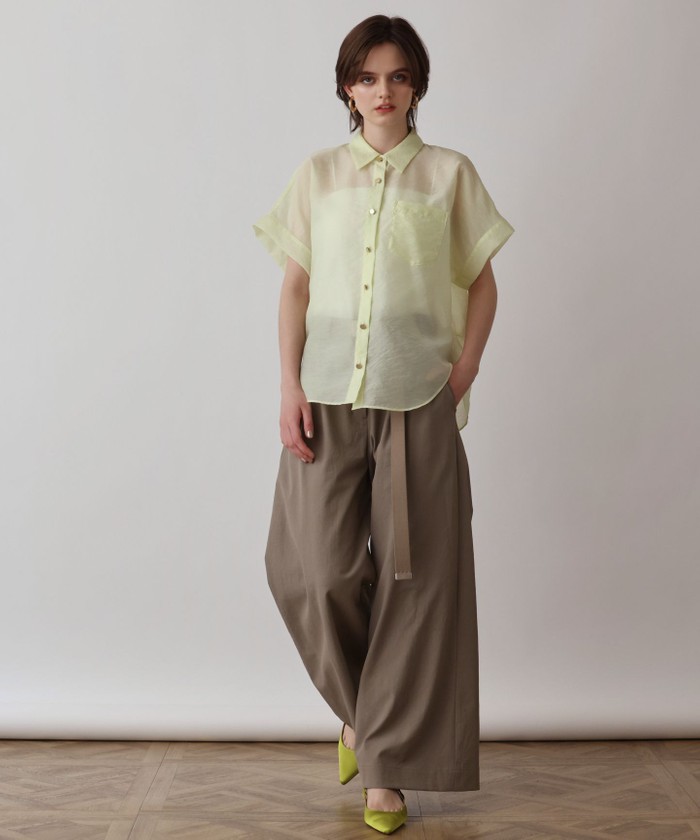 「GRACE CONTINENTAL」 7分袖カットソー 36 イエロー レディース Cloth&Cross(クロス&クロス) 七分袖カットソー レディース美品