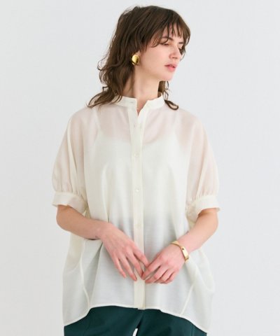 【洗える】AMARYLLIS / シアーパフオーバーサイズブラウス