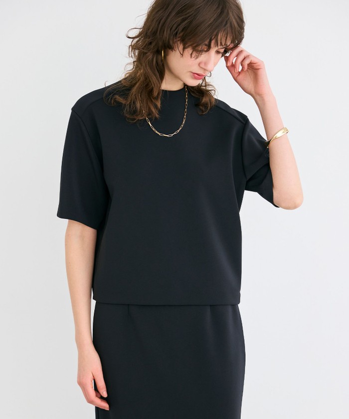 BEIGE 【洗える】ALTHEA / ダンボールジャージーバックスリットブラウス BLACK 6 BEIGE 【洗える】ALTHEA / ダンボールジャージーバックスリットブラウス BLACK 6