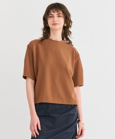 【洗える】ALTHEA / ダンボールジャージーバックスリットブラウス