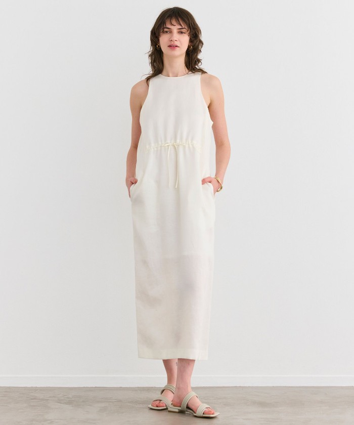 BEIGE 【洗える】BERGAMOT / ウォッシャブルリネンアメスリロングワンピース ECRU 4 BEIGE 【洗える】BERGAMOT / ウォッシャブルリネンアメスリロングワンピース ECRU 4