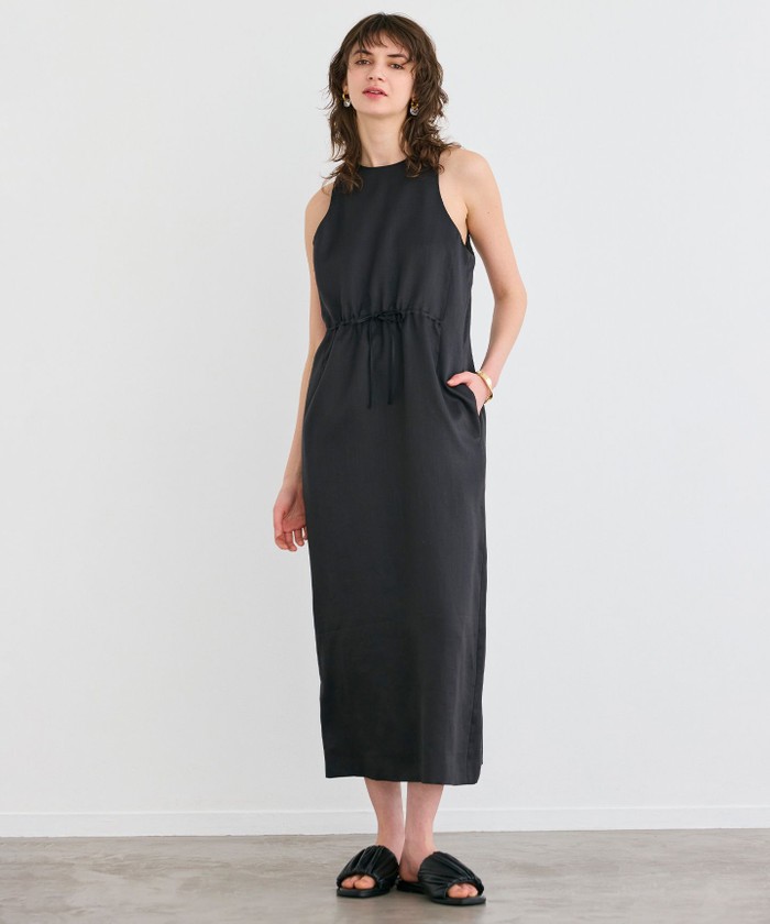 BEIGE 【洗える】BERGAMOT / ウォッシャブルリネンアメスリロングワンピース BLACK 4 BEIGE 【洗える】BERGAMOT / ウォッシャブルリネンアメスリロングワンピース BLACK 4