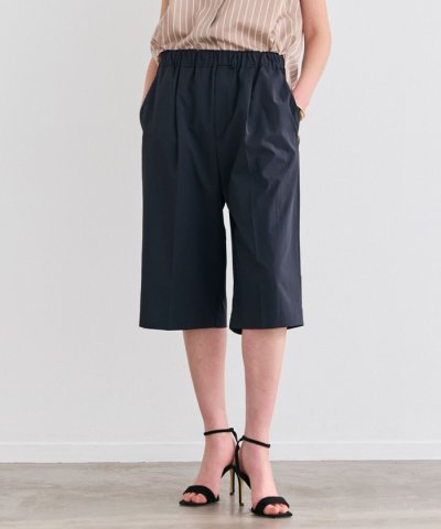 【接触冷感/UVカット/洗える】YANN / ウエストゴムハーフタックパンツ