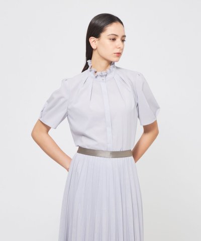 ハイツイストポプリン フリルブラウス