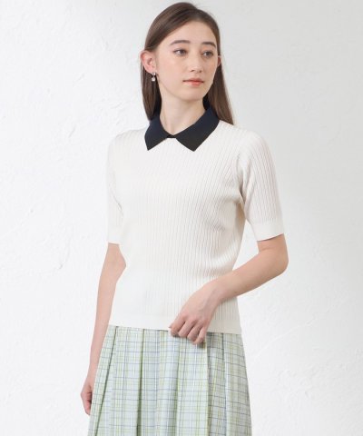 ブライトレーヨンニットポロ