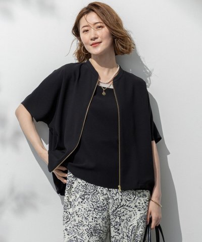 【一部店舗限定/吸水速乾/UVカット/接触冷感】ストレッチジョーゼット フレンチ