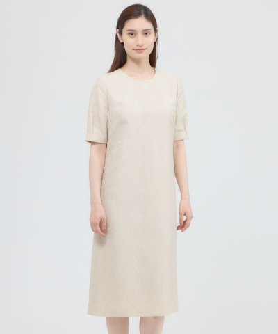 【ウォッシャブル】フラワージャカード　ワンピース