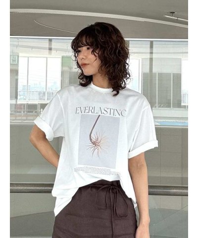 フラワーモチーフフォトプリントTシャツ