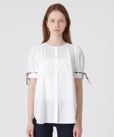 【一部店舗限定】シャンブレーチュニックブラウス