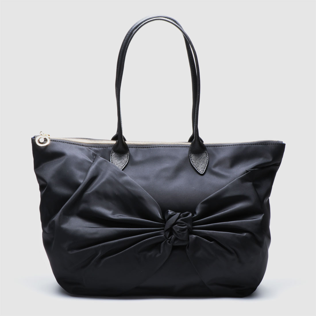 美品　LANVIN en Bleu ランバン★かごバッグ　トートバッグ　ブラック LANVIN en Bleu 「LANVIN Bleu」 刺繍かごバッグ - ブラック