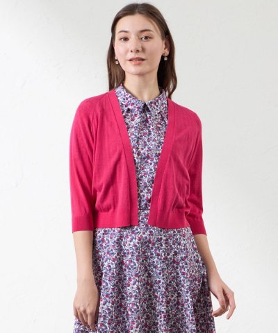 シャイニーコットン混ボレロ