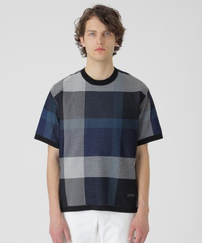 エアメッシュクレストブリッジチェックニットTシャツ