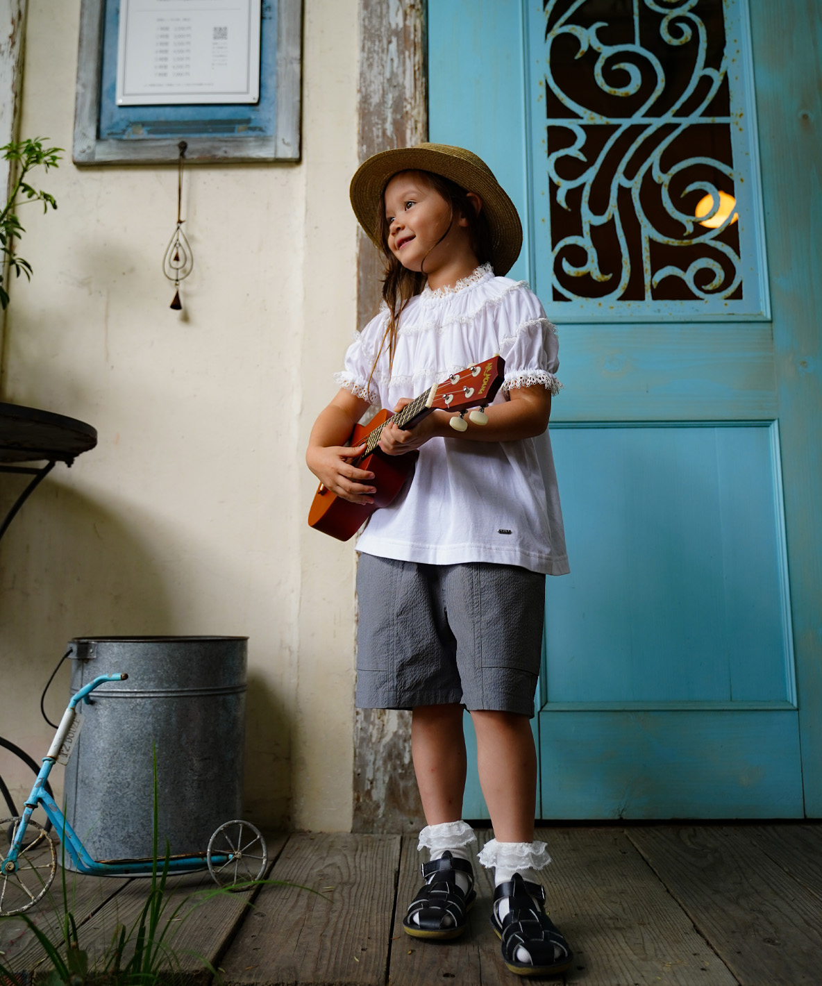 FITH フィス FITH Lace Smocked Tee ホワイト 120 FITH フィス FITH Lace Smocked Tee ホワイト 120