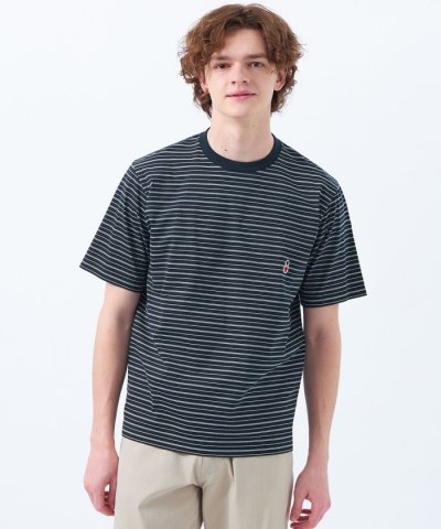 バッキンガムベア ランダムボーダー ワンポイントTシャツ