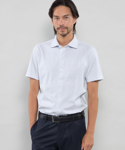 超冷感ワイドカラーカットシャツ