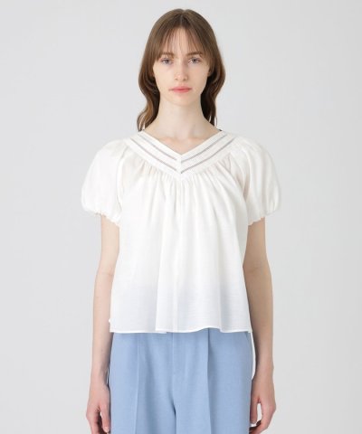 シルキーローンボリュームブラウス