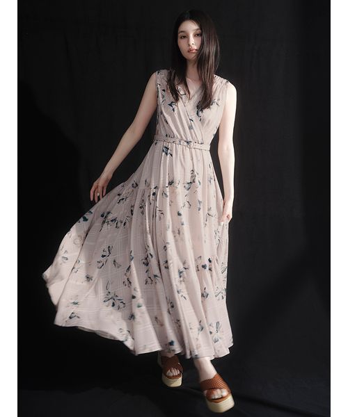 FRAY I.D フラワープリントカシュクールワンピース FRAY I.D｜フラワープリントカシュクールワンピース/接触冷感