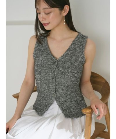 セミフレアニットジレカーディガン