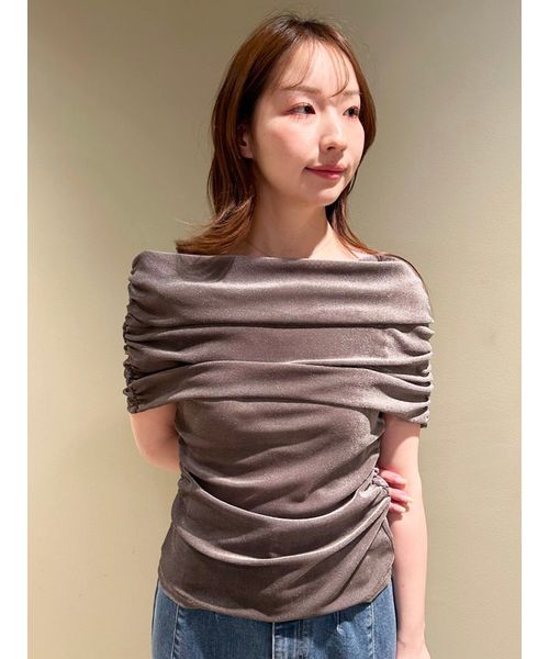極美品】birei オフショルベロアドレス Mサイズ ベロア チュール