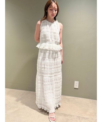 ギャザーシフォンセットアップ