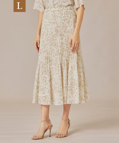 【L】【WEB・一部店舗限定】シルエットフラワースカート