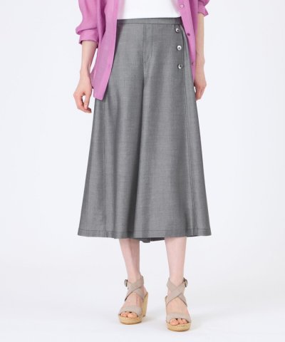 【ウォッシャブル】シャルマンダンガリーガウチョパンツ