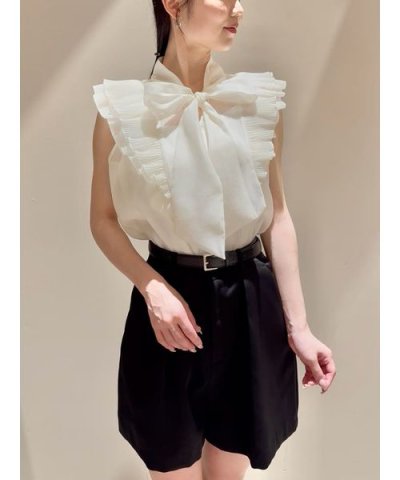 ノースリボウタイブラウス