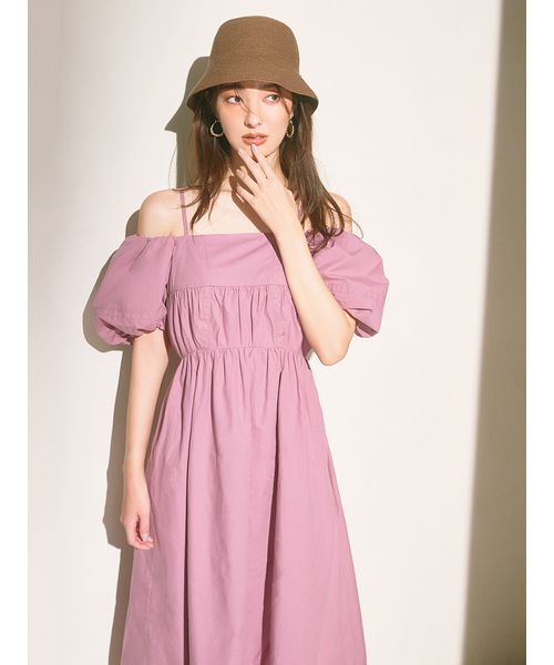 スナイデル　フリル付きピンクワンピース SNIDEL - 新品 SNIDEL フリルプリントワンピース ピンク 0 (S)の