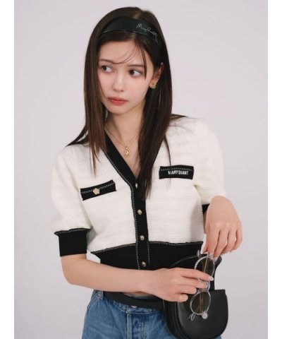 【LILY BROWN×MARY QUANT】デイジーモチーフニットカーディガン
