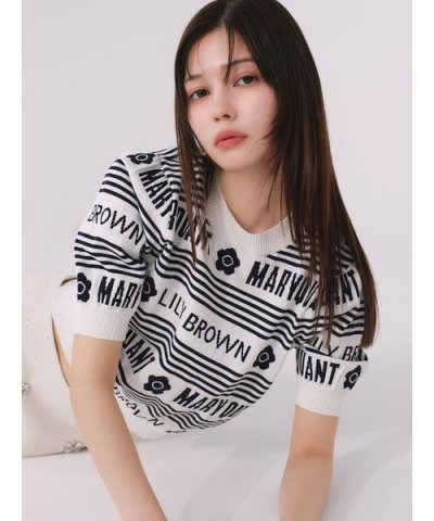【WEB限定カラー】【LILY BROWN×MARY QUANT】ジャガードニッ