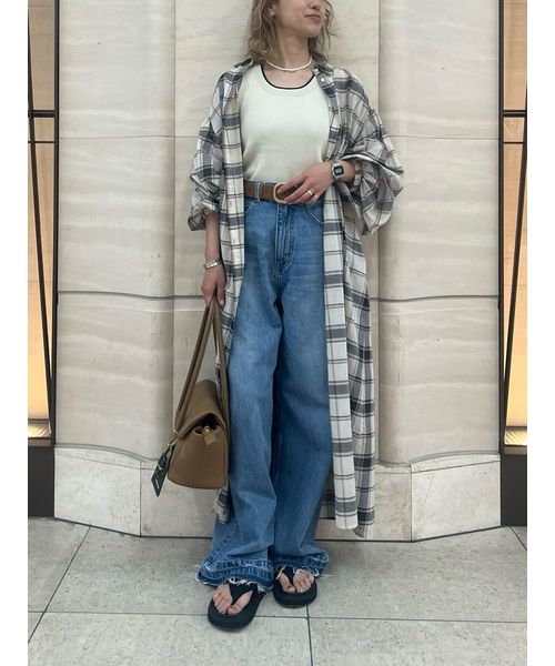 美品 ミラオーウェン ロングシャツワンピース サイズ0 ベージュ grm-8702_001.jpg