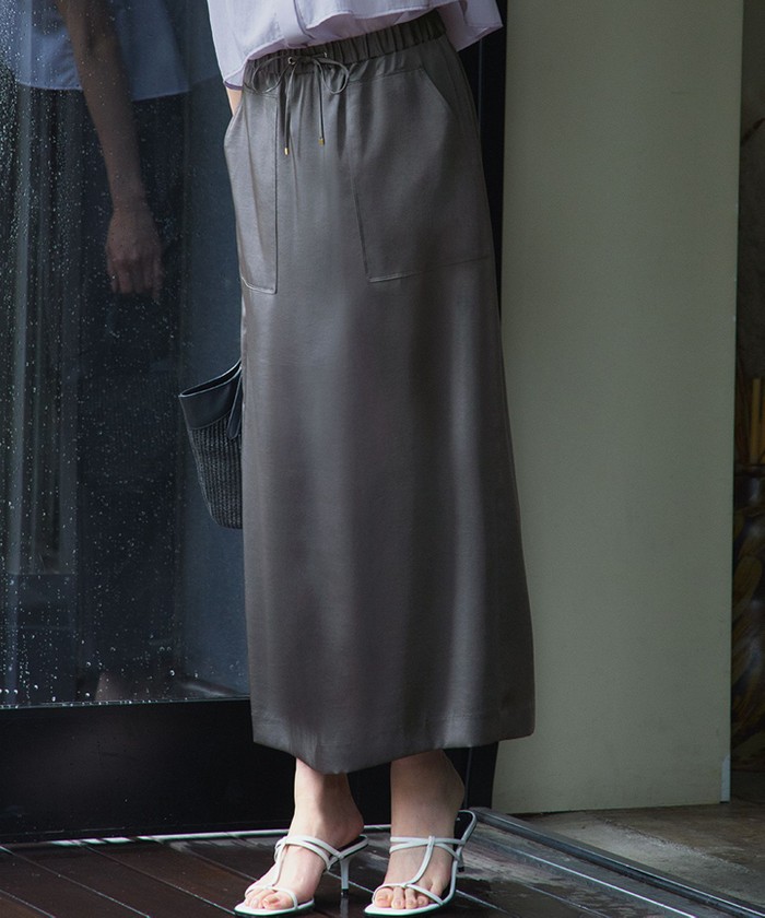 新品タグ付★ 23区 40 Lサイズ 23AW ソフトチュールAラインスカート Aletta vita 期間限定セール 返品交換不可 スカート ロング I