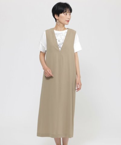 【接触冷感】【防しわ】【防透け】【ウォッシャブル】ドライタッチジャンパースカート