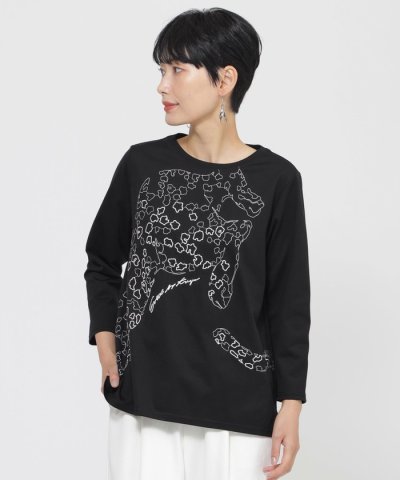 【WEB・一部店舗限定】【接触冷感】【ウォシャブル】パンサーエンブロイダリー七分