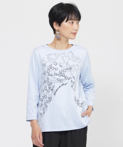 【WEB・一部店舗限定】【接触冷感】【ウォシャブル】パンサーエンブロイダリー七分