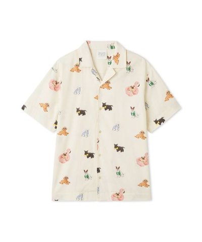【UNISEX】SUMMER DOG総柄シャツ
