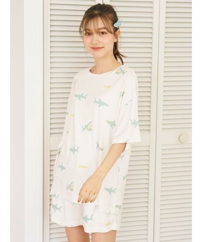 【接触冷感】SHARK柄Tシャツ