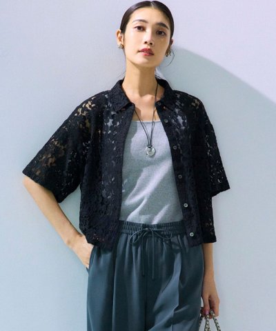 【SLOW/一部店舗限定】モチーフレース シャツ