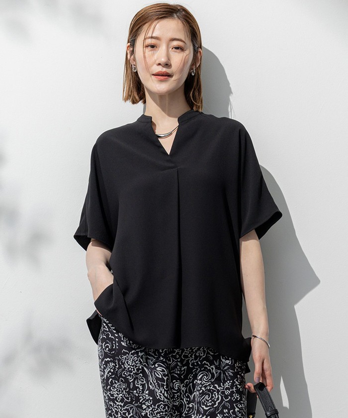 タグ付き 日本製 プラージュ Vネック スクエアショルダー カットソー トップス スクエアボックスショルダーバッグ（ユニセックスアイテム